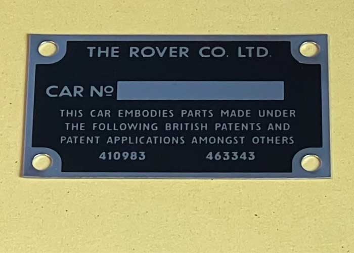 80in chassis no plate 866... series